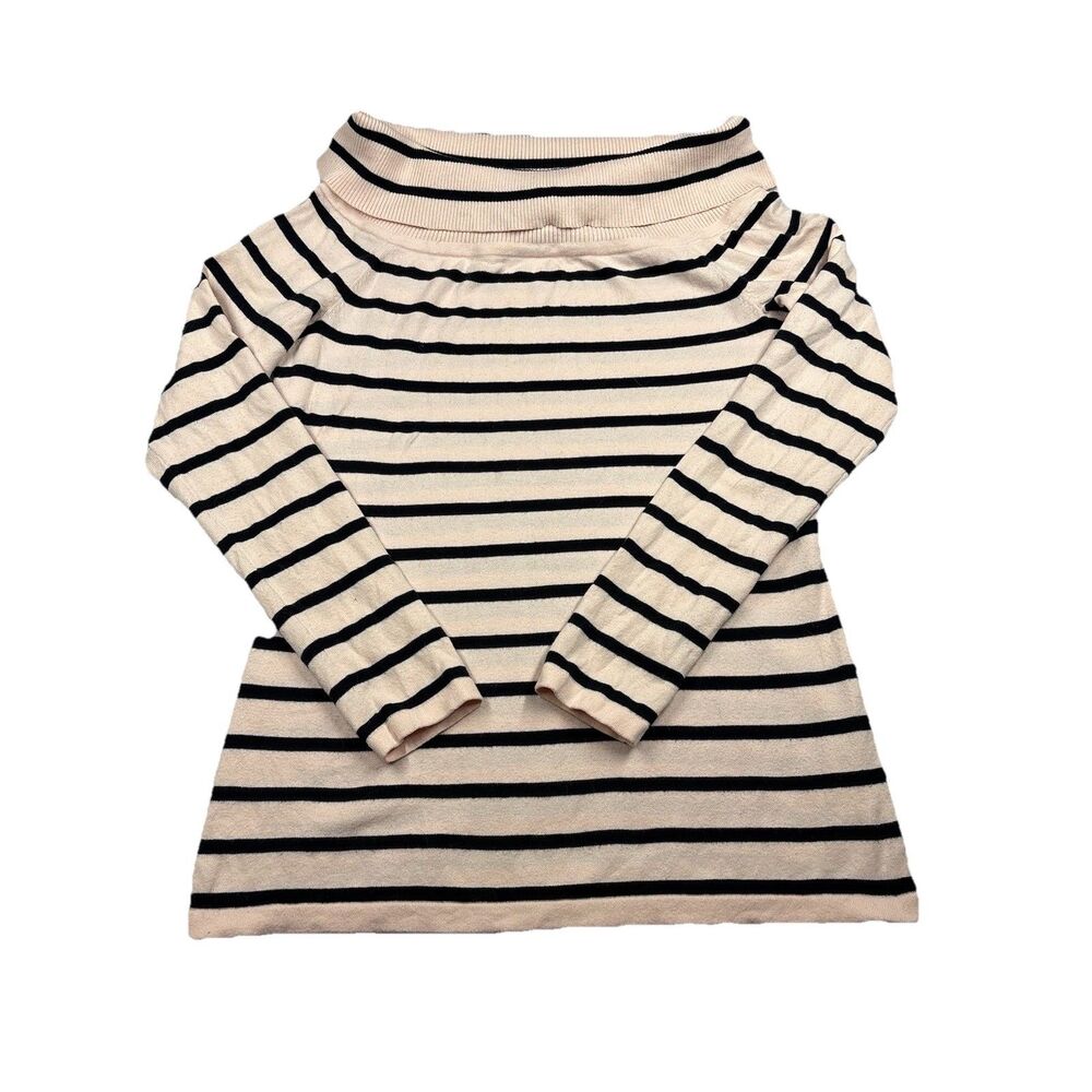 Lilly Pulitzer Worth Striped Off-the-Shoulder Sweater M Coastal Chic